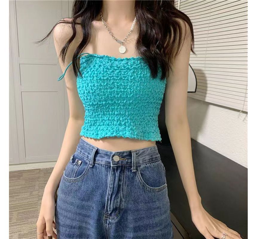 Ruched Cami Cropped Top