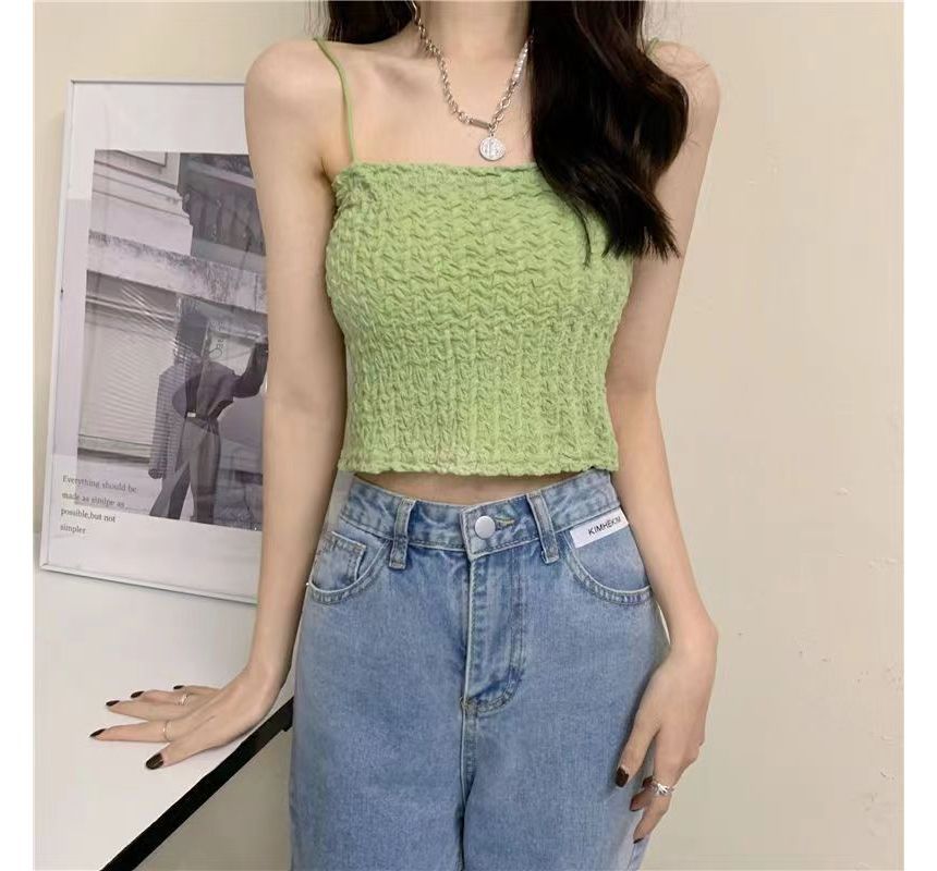 Ruched Cami Cropped Top