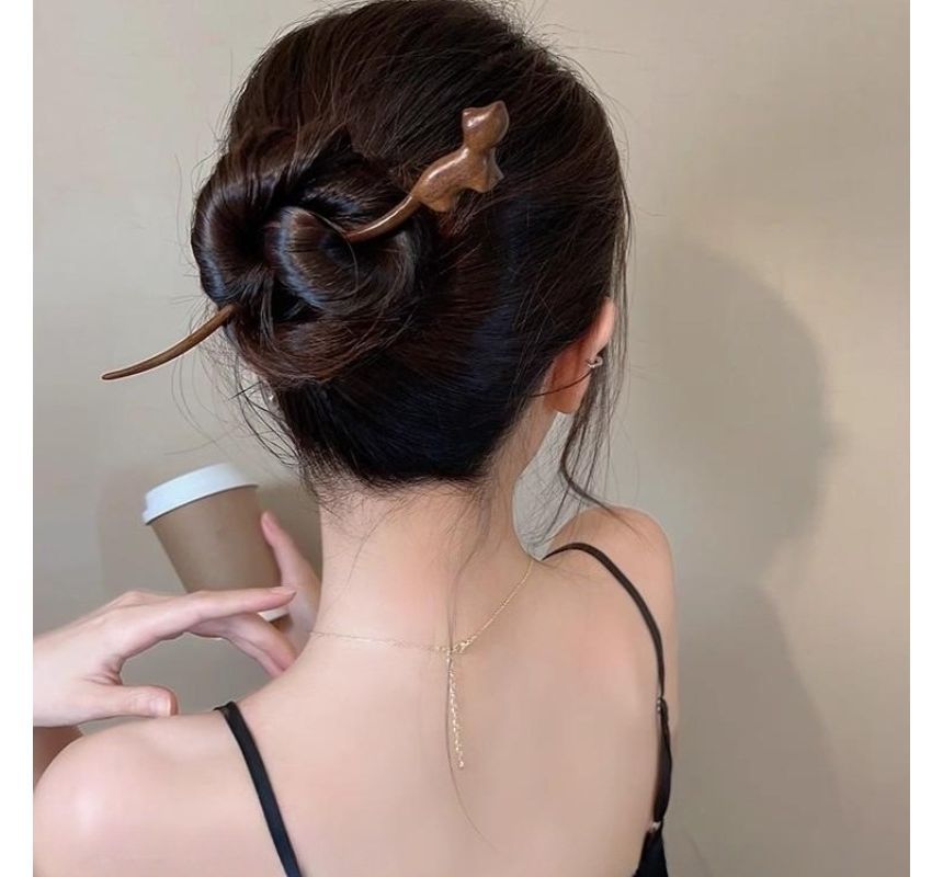 Wooden (Various Stick Designs) Hair Cat