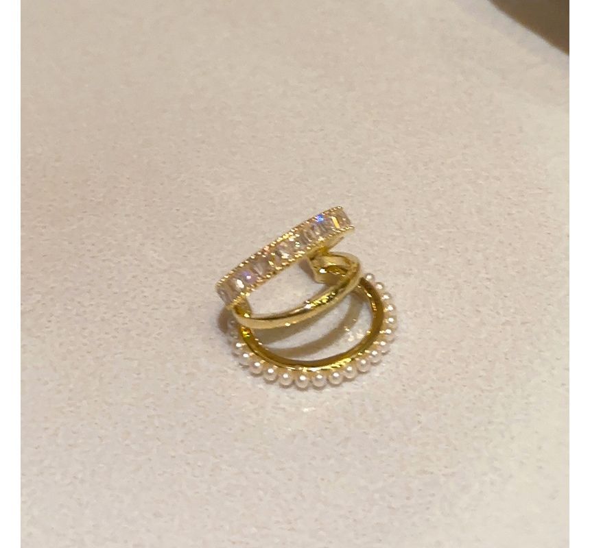 Cuff Ear Rhinestone Layered