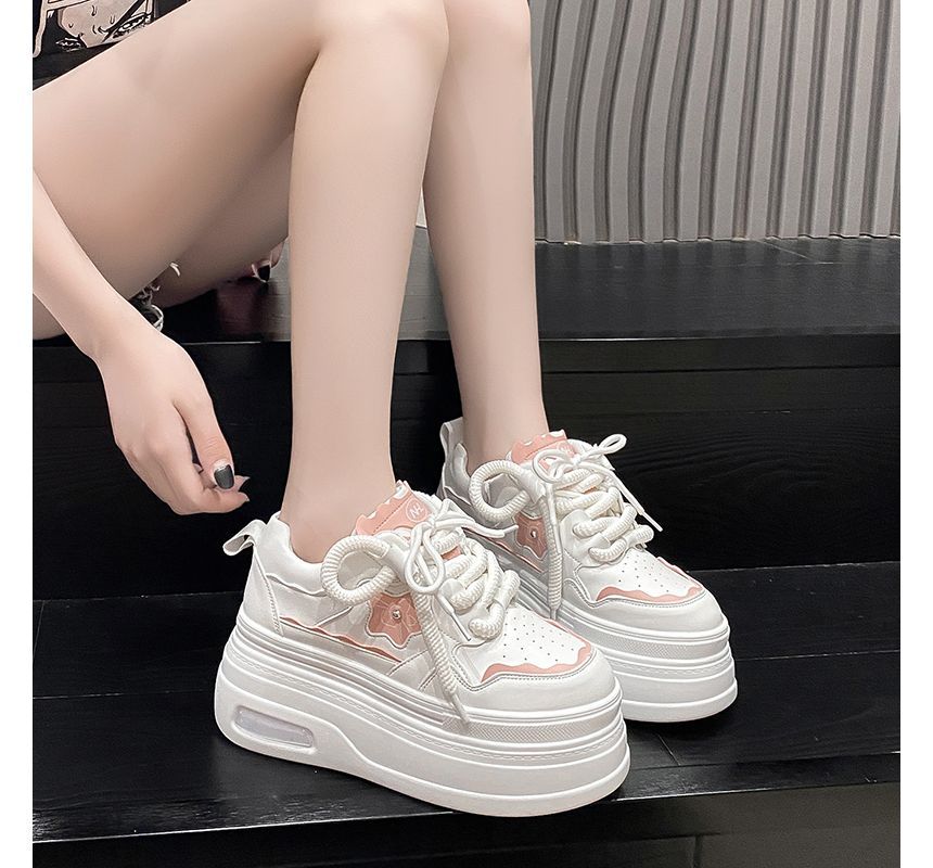 Accent Platform Floral Sneakers
