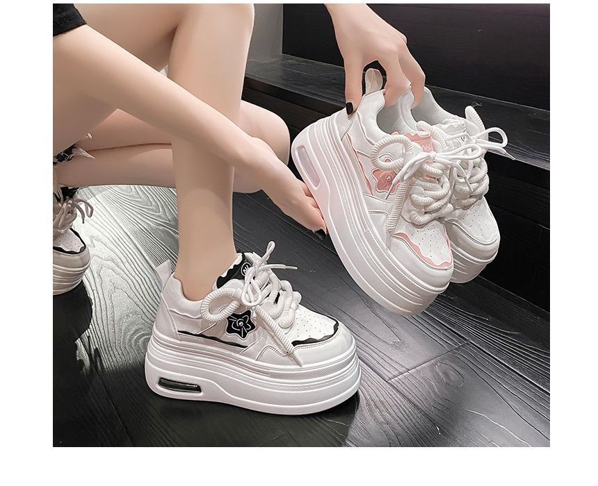 Accent Platform Floral Sneakers