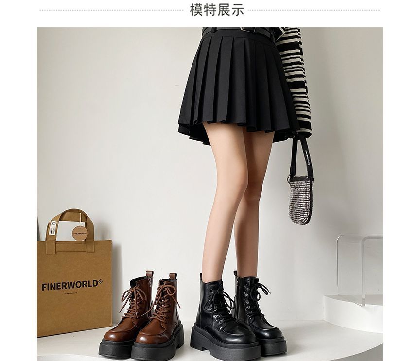 Boots Platform Lace Short Up