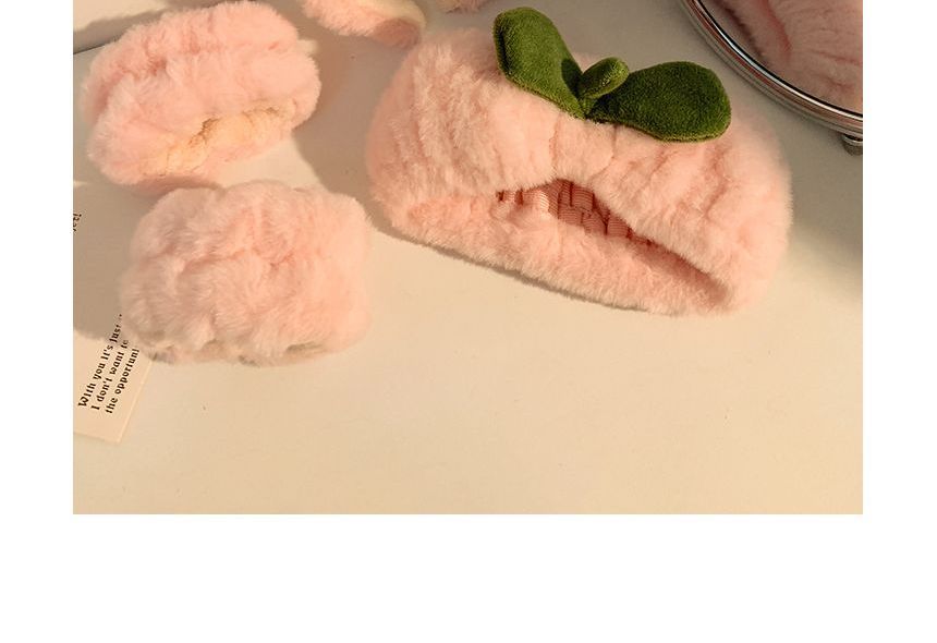 Chenille Band / Tie Wrist Peach Hair Headband