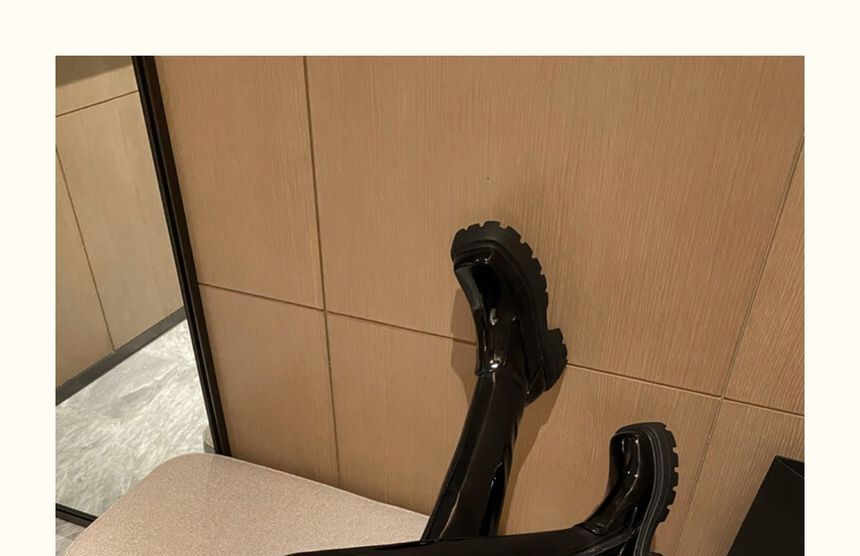 Boots Leather Faux Over-the-Knee