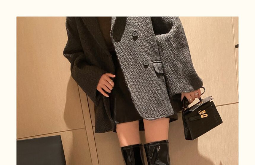 Boots Leather Faux Over-the-Knee