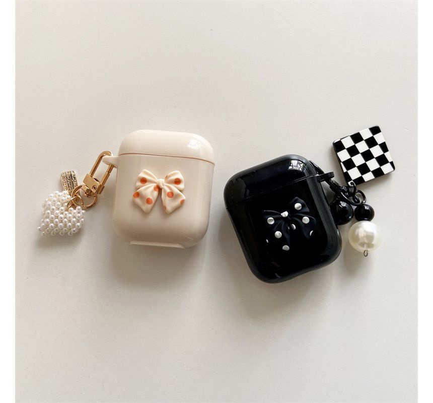 Case Earphone AirPods Faux / Pearl Bow Pro Skin