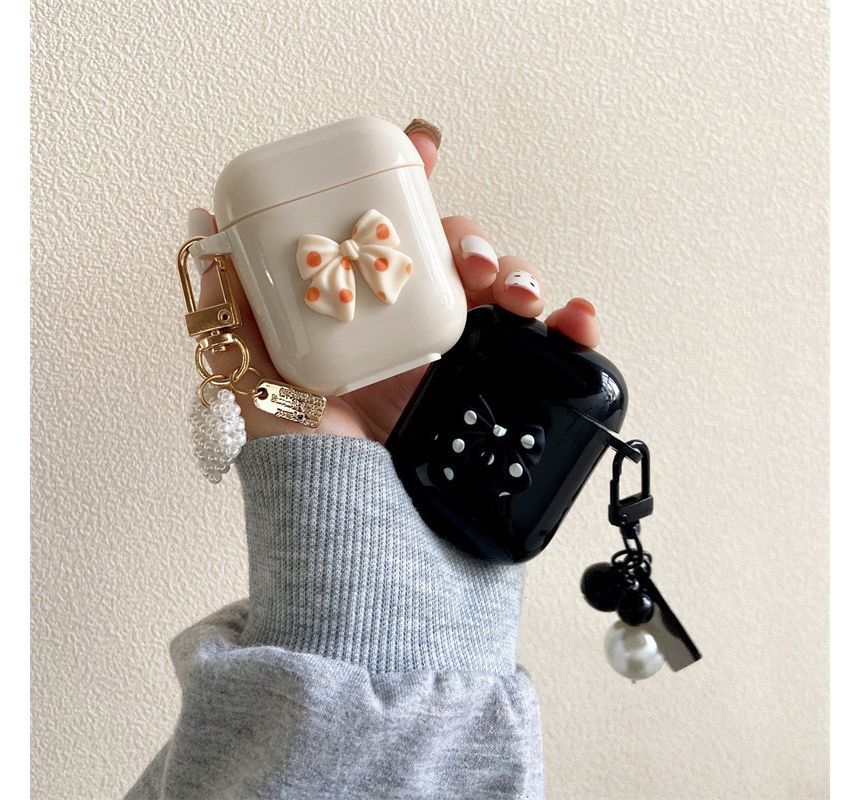 Case Earphone AirPods Faux / Pearl Bow Pro Skin