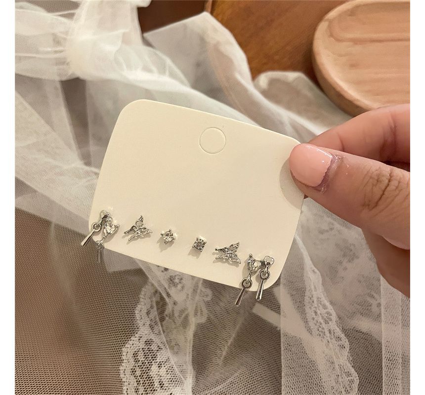 Rhinestone Stud 6: Ear Set of