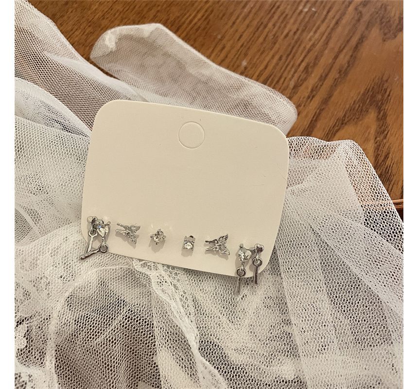 Rhinestone Stud 6: Ear Set of