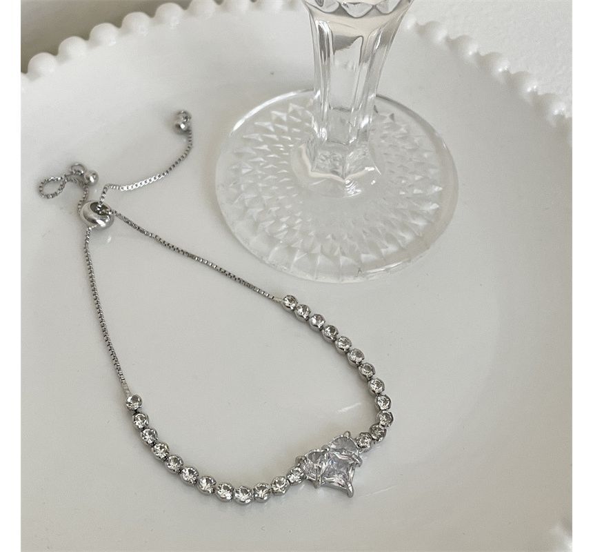 Bracelet Heart Rhinestone