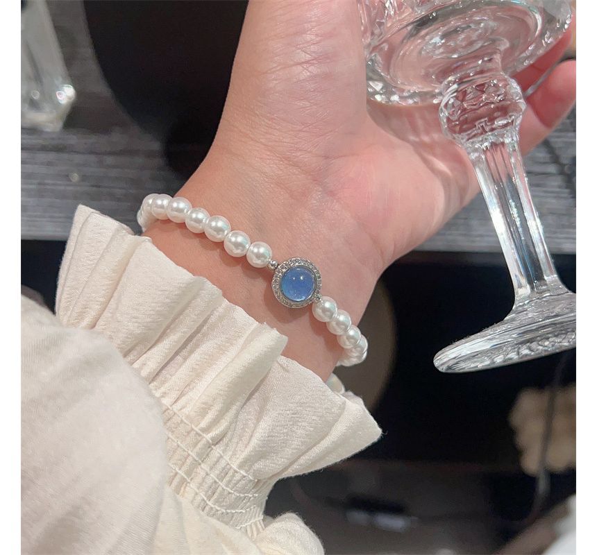 Bracelet Pearl Gemstone Faux