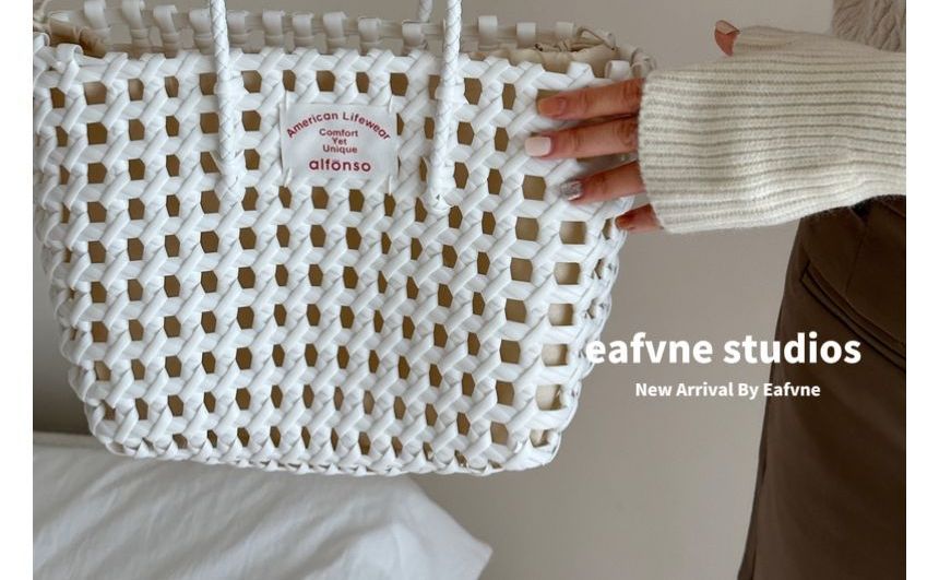 Gloves Fingerless Knit Applique Lettering