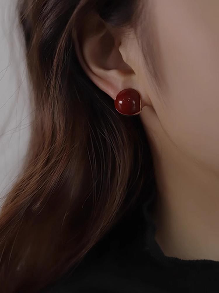 Ear Earring Bead Stud / Clip-On