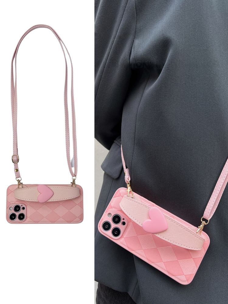 Phone Case Heart Strap