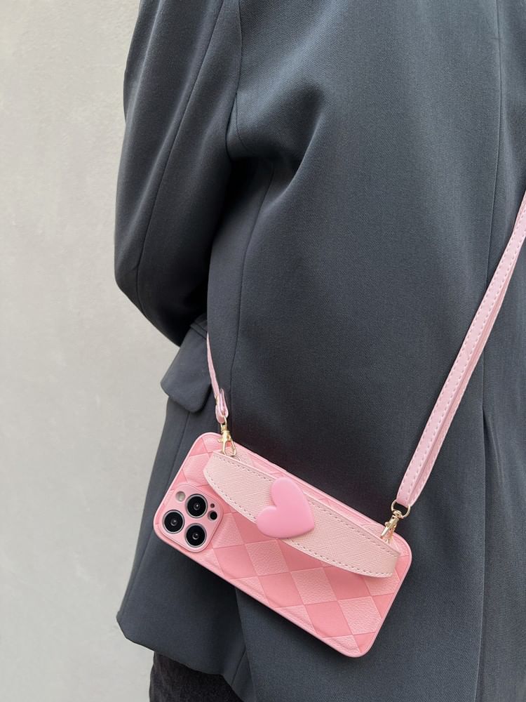Phone Case Heart Strap