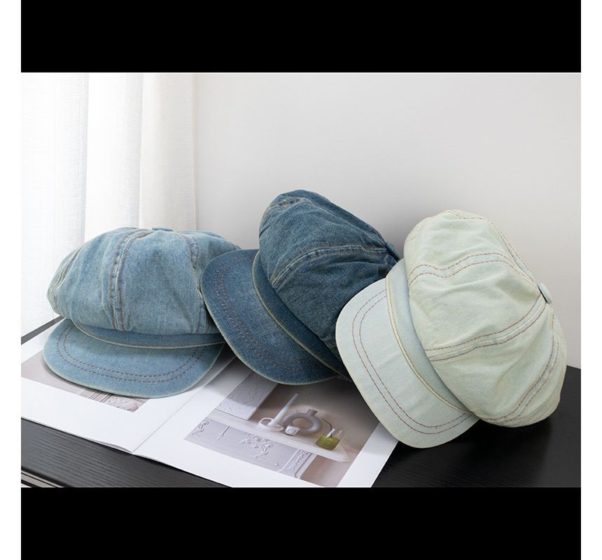 Denim Newsboy Cap
