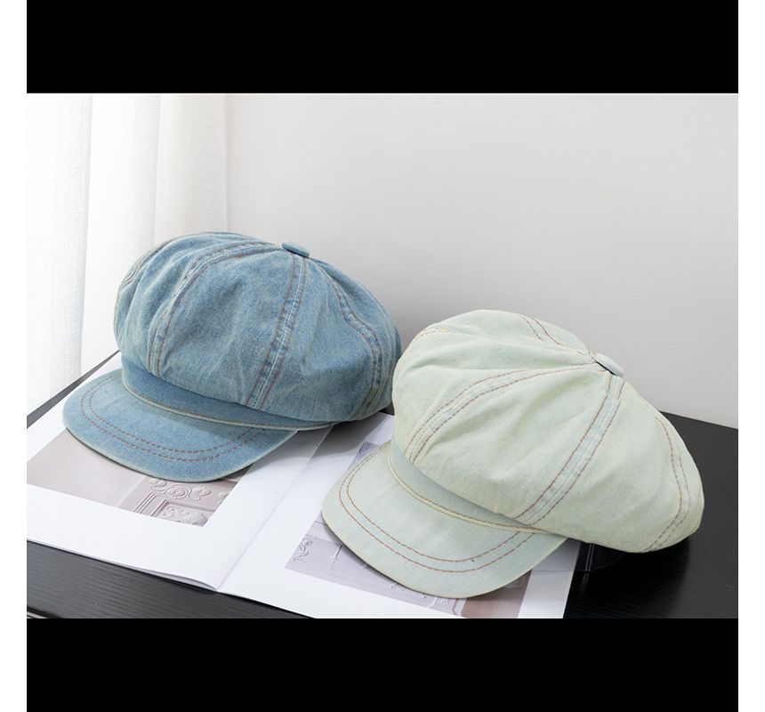 Denim Newsboy Cap