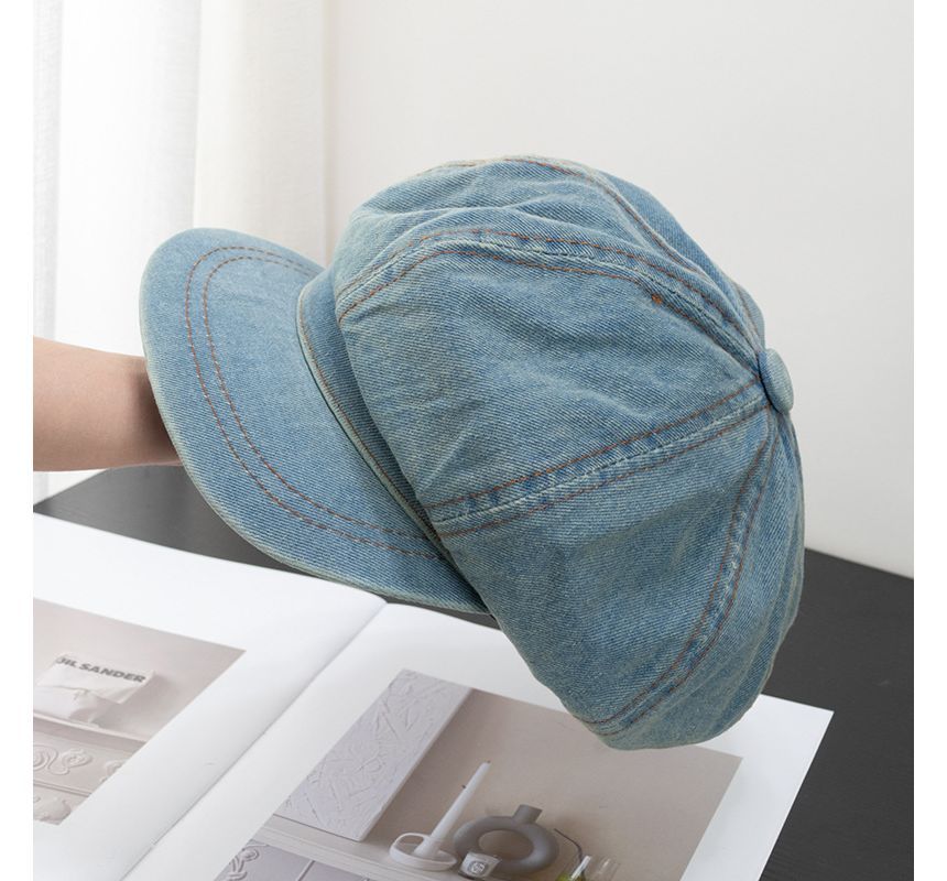 Denim Newsboy Cap
