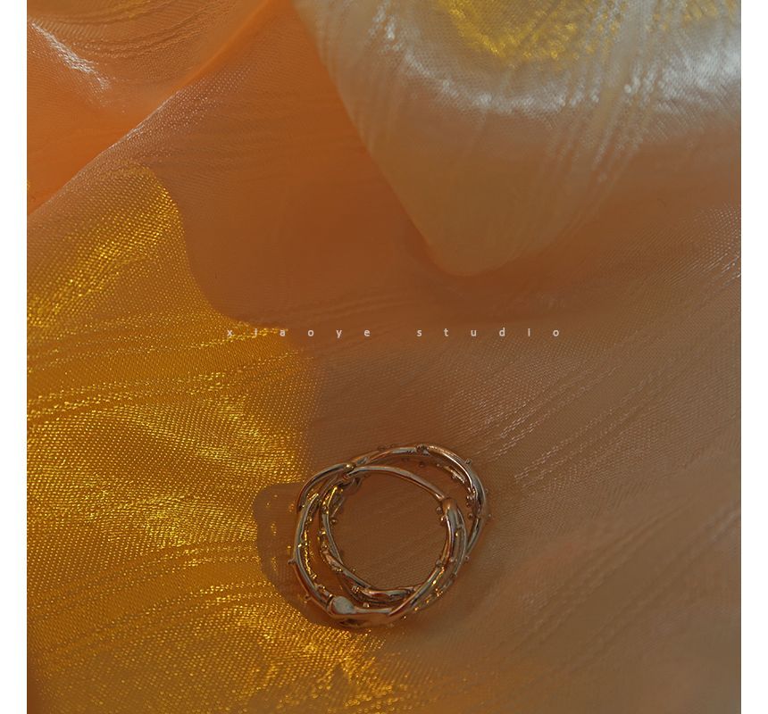 Silver Hoop Sterling Thorn Earring