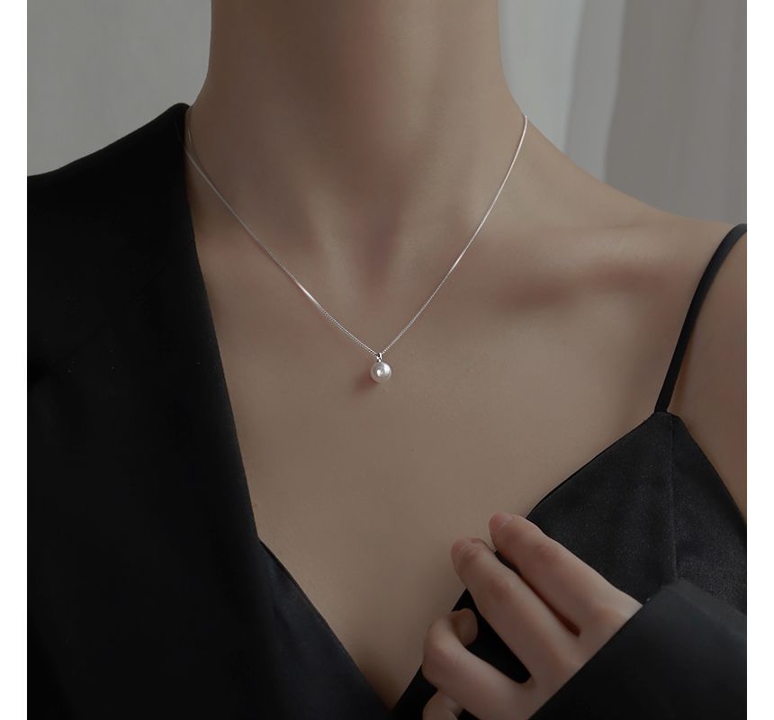 Pendant Faux Necklace Alloy Pearl