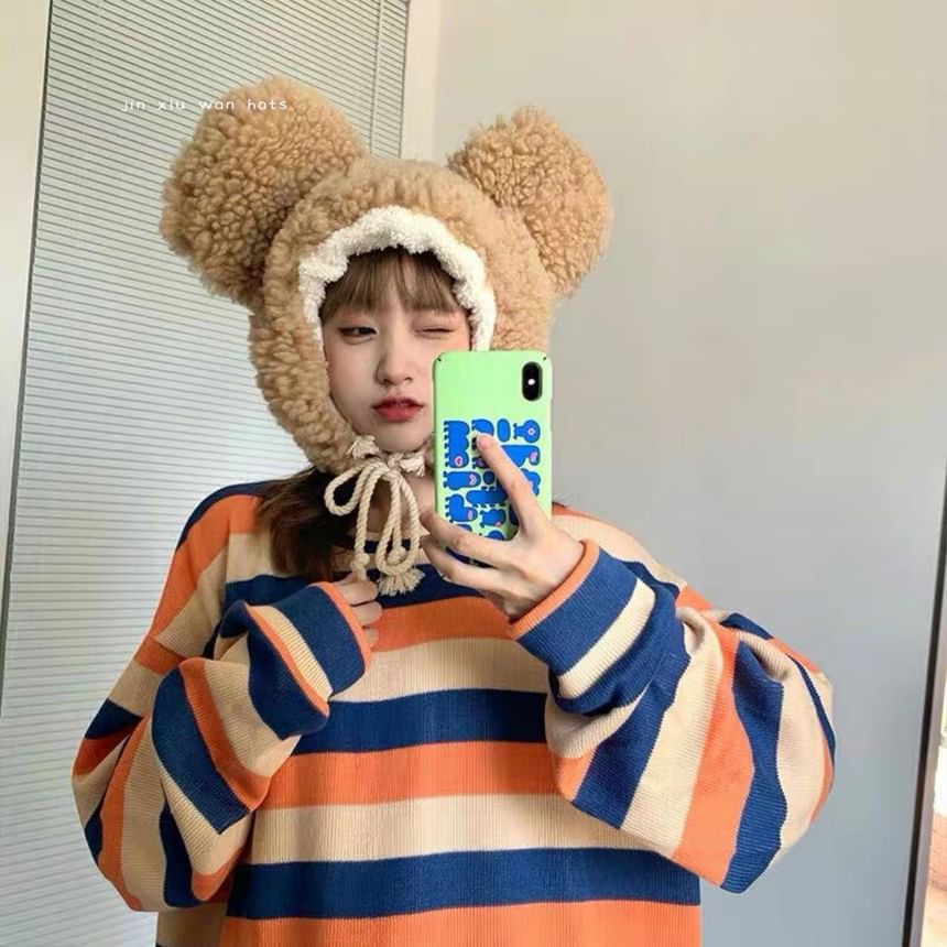 Trapper Fluffy Hat Bear Ear