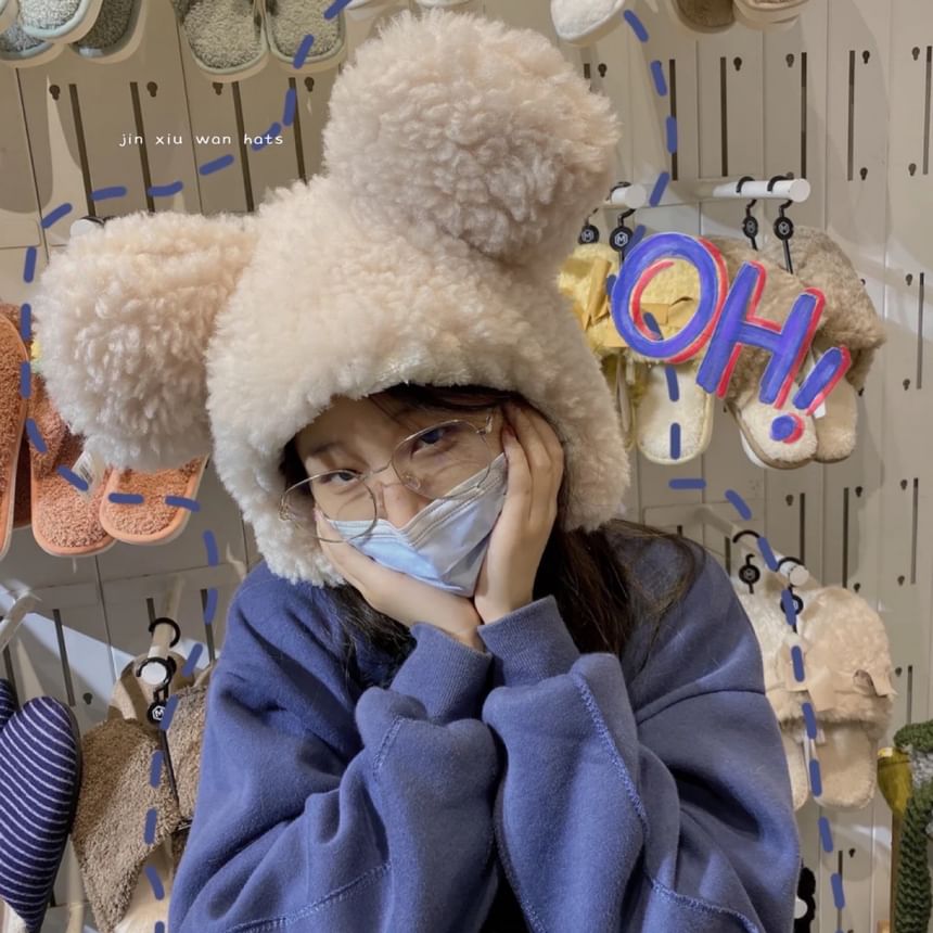 Trapper Fluffy Hat Bear Ear