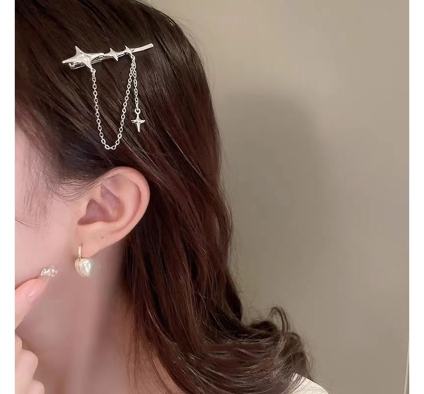 Alloy Hair Clip Chain Pin / Star