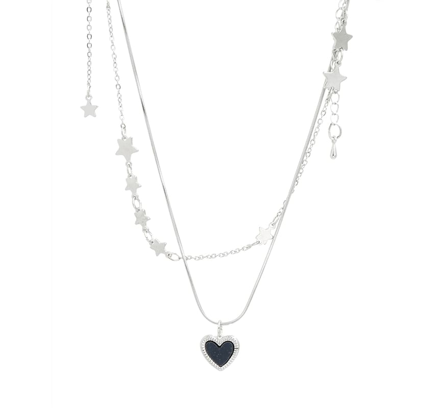 Heart Alloy Set / Star Necklace Choker Pendant