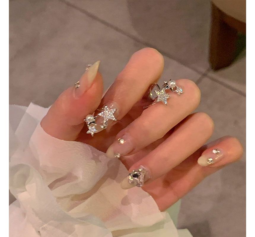 Cuff Rhinestone Faux Star Ear Alloy Pearl