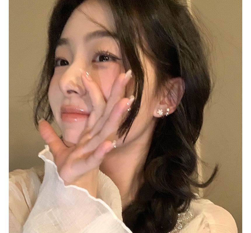 Cuff Rhinestone Faux Star Ear Alloy Pearl