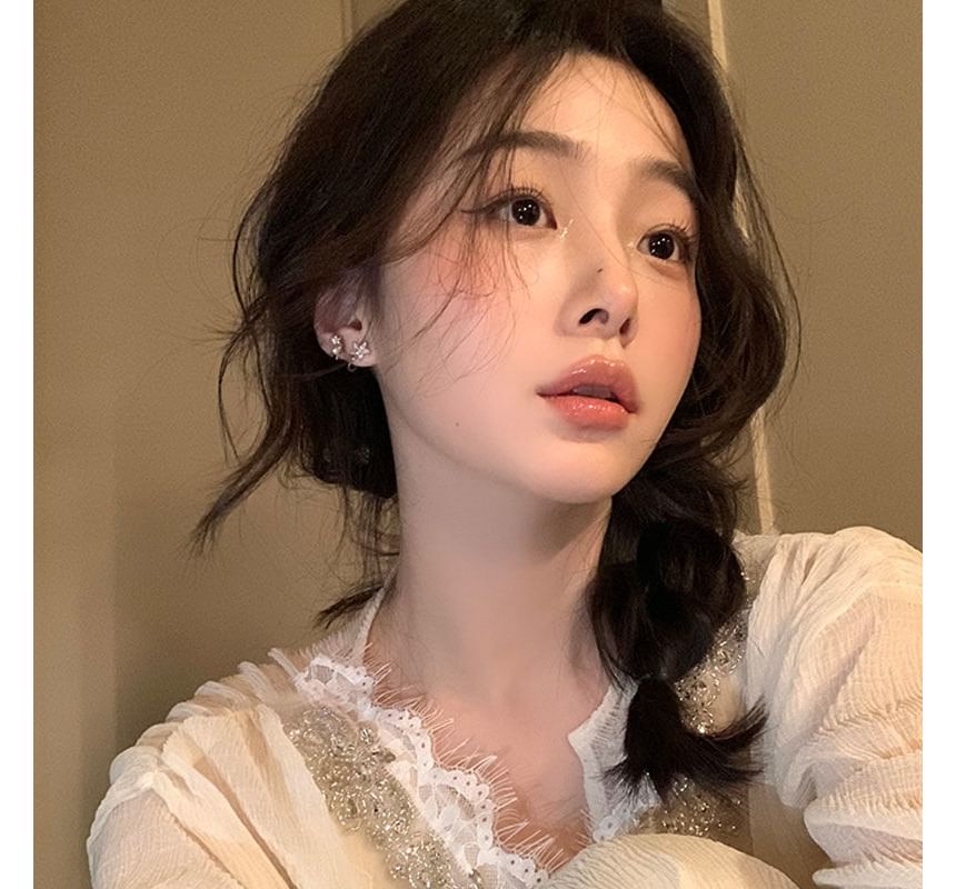 Cuff Rhinestone Faux Star Ear Alloy Pearl