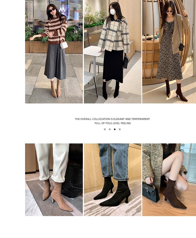 Boots Pointed Heel Kitten