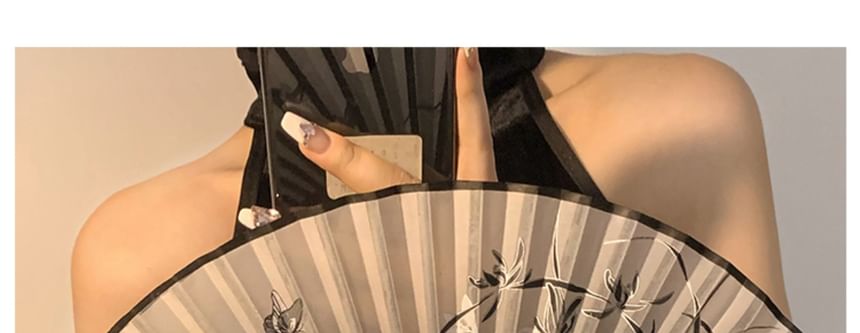 Fan (Various Fabric Foldable Hand Floral Designs)