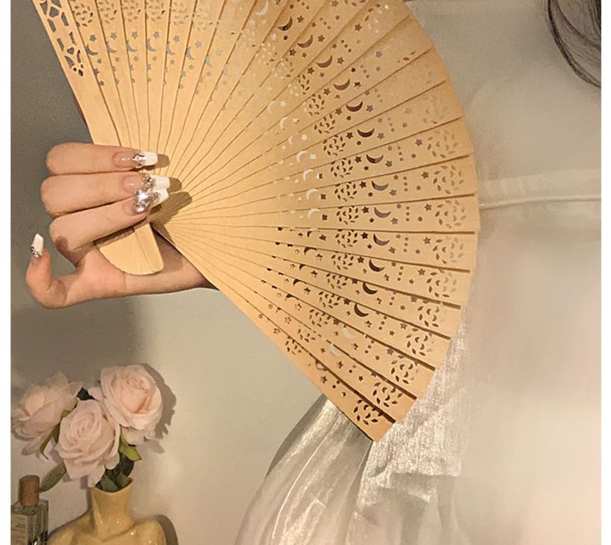 Wooden Fan Hand Foldable Cutout
