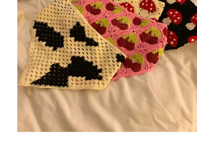 / (Various Designs) Vintage Knit Sunglasses Headband Triangle Square