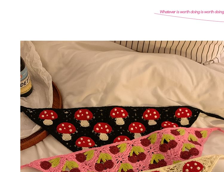 / (Various Designs) Vintage Knit Sunglasses Headband Triangle Square