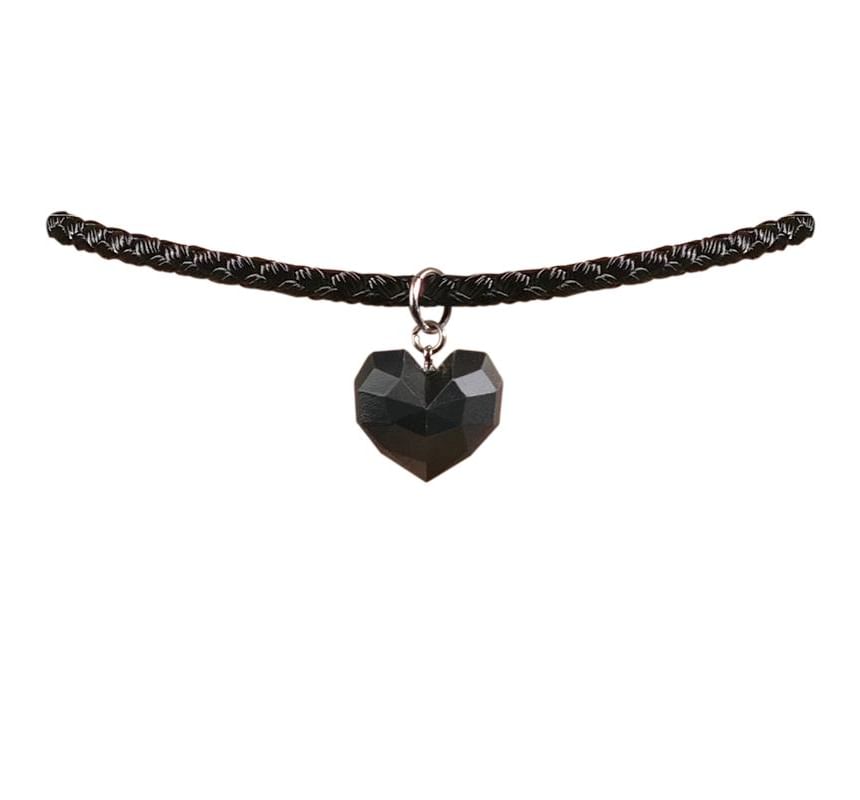 Choker Cord Heart Pendant