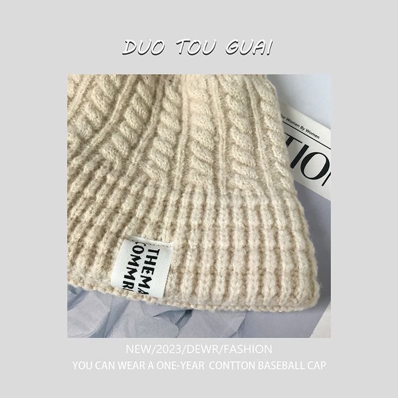 Bucket Hat Lettering Applique Knit