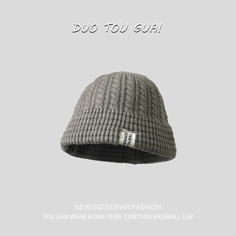 Bucket Hat Lettering Applique Knit