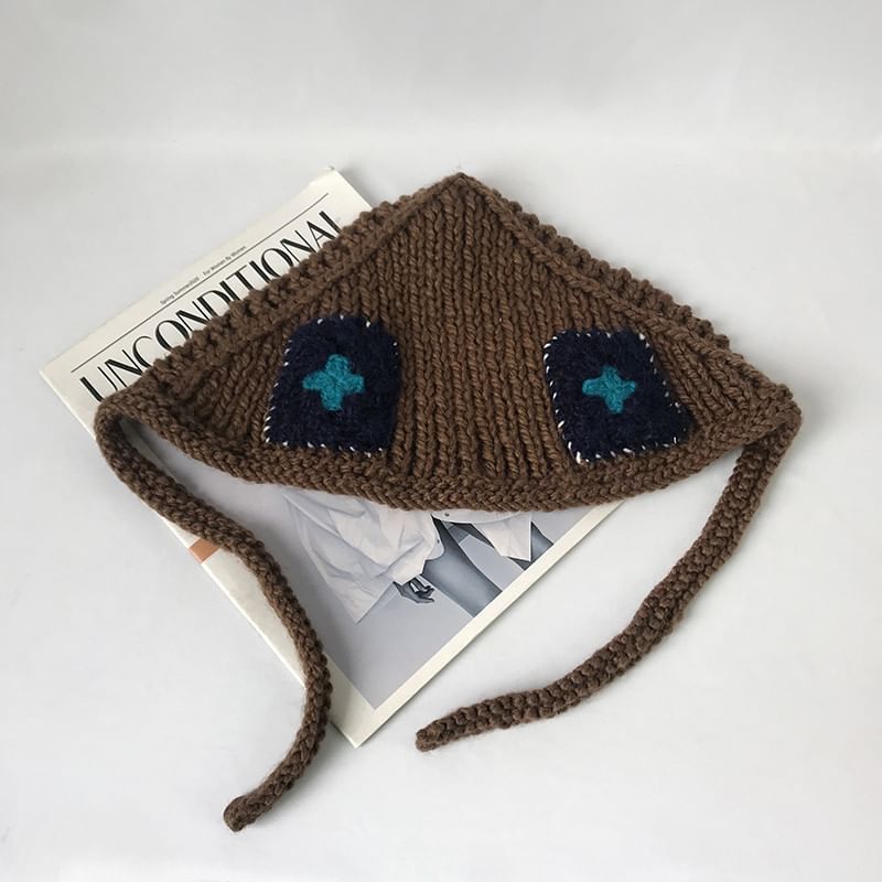 Patchwork Knit Earmuffs