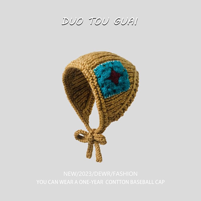 Patchwork Knit Earmuffs