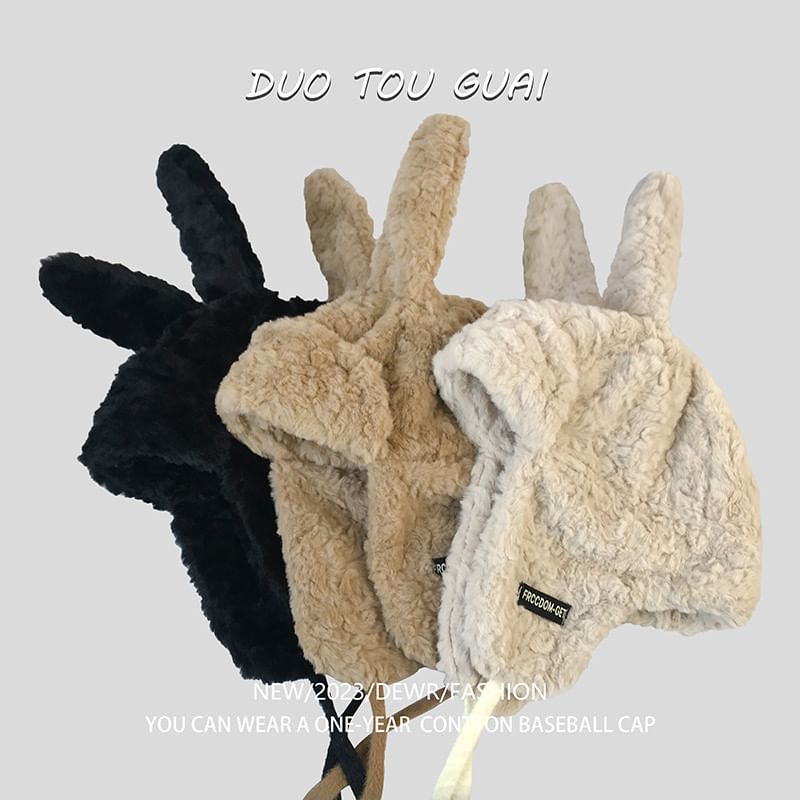 Trapper Ear Rabbit Hat Chenille