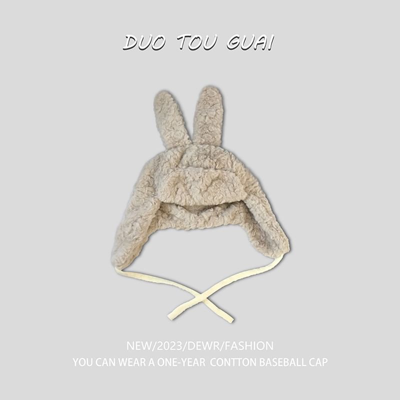 Trapper Ear Rabbit Hat Chenille