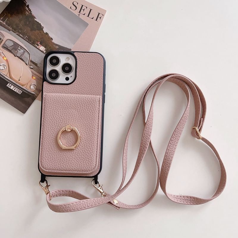 Leather Card Phone Case Holder Faux