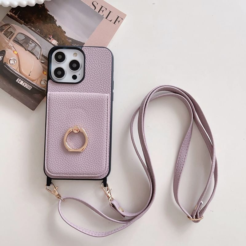 Leather Card Phone Case Holder Faux