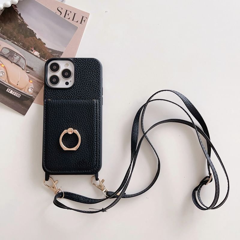 Leather Card Phone Case Holder Faux