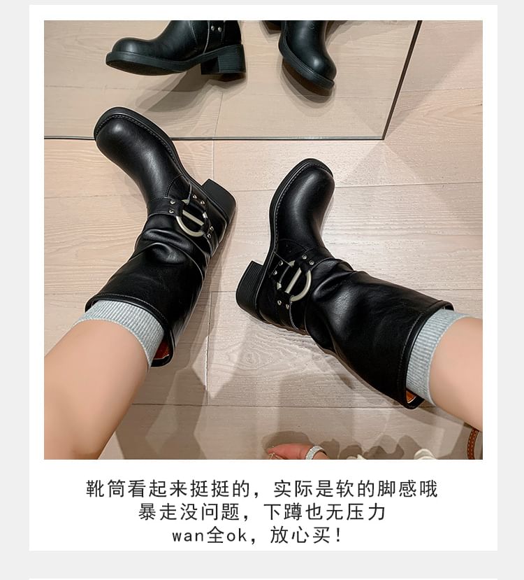 Mid Boots Buckled Calf