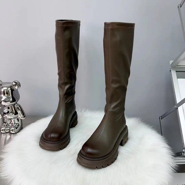 Platform Knee Boots High