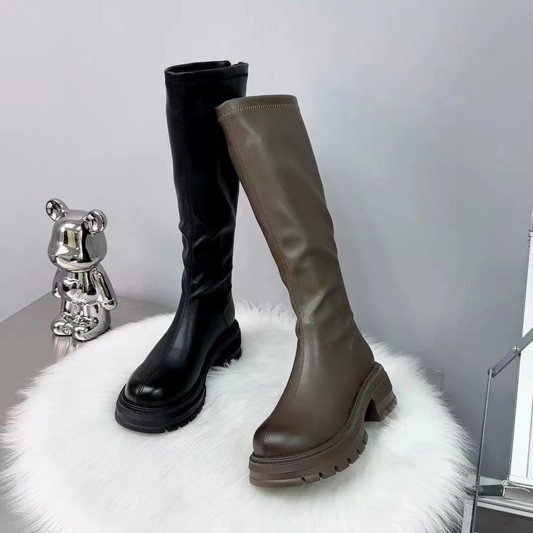 Platform Knee Boots High